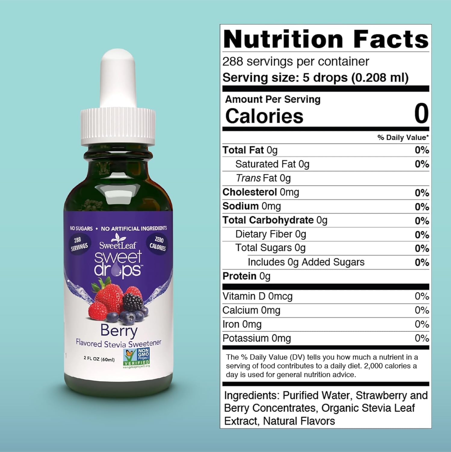 SweetLeaf Stevia Drops Liquid Sweetener, Lemon Drop - 2 Fl Oz, Pack of 1 | Sweet Drops, Organic Stevia Leaf Extract, Zero Calorie, No Erythritol, Sugar Substitute, With Dropper