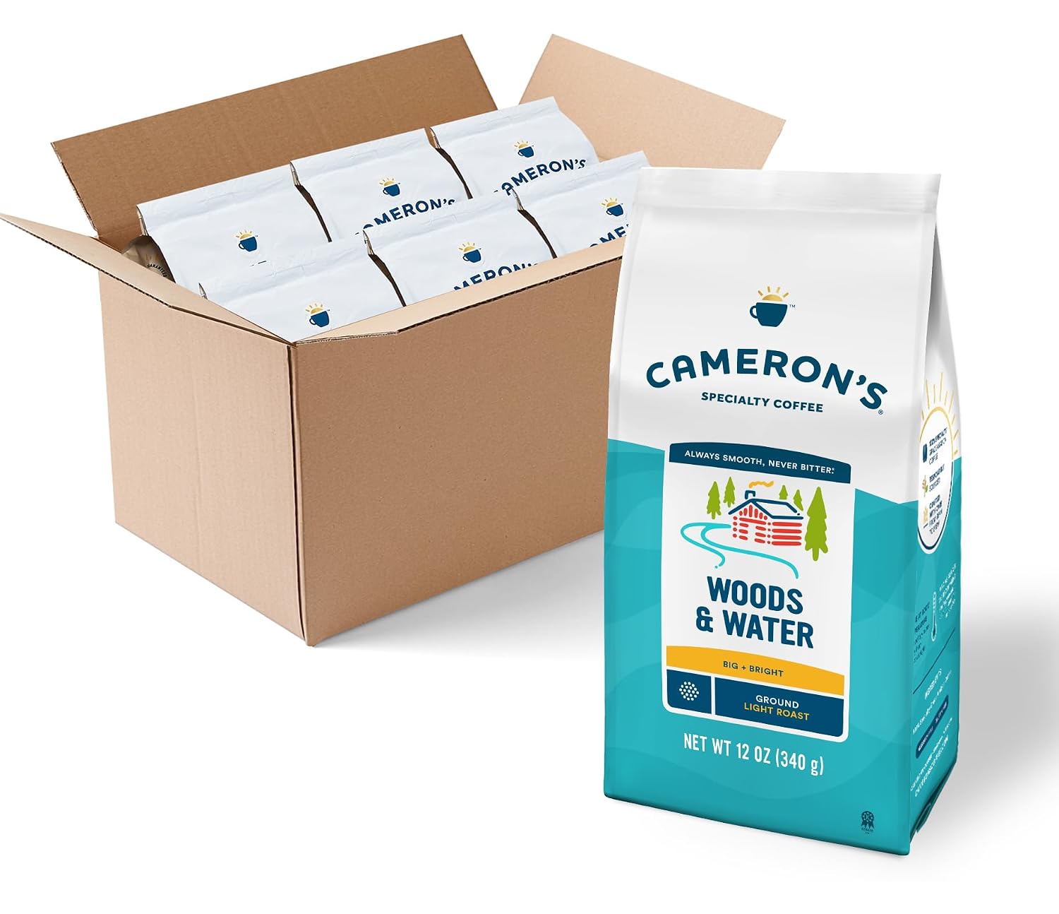 Cameron's Coffee Roasted Ground Coffee Bag, Flavored, Vanilla Hazelnut, 32 Ounce