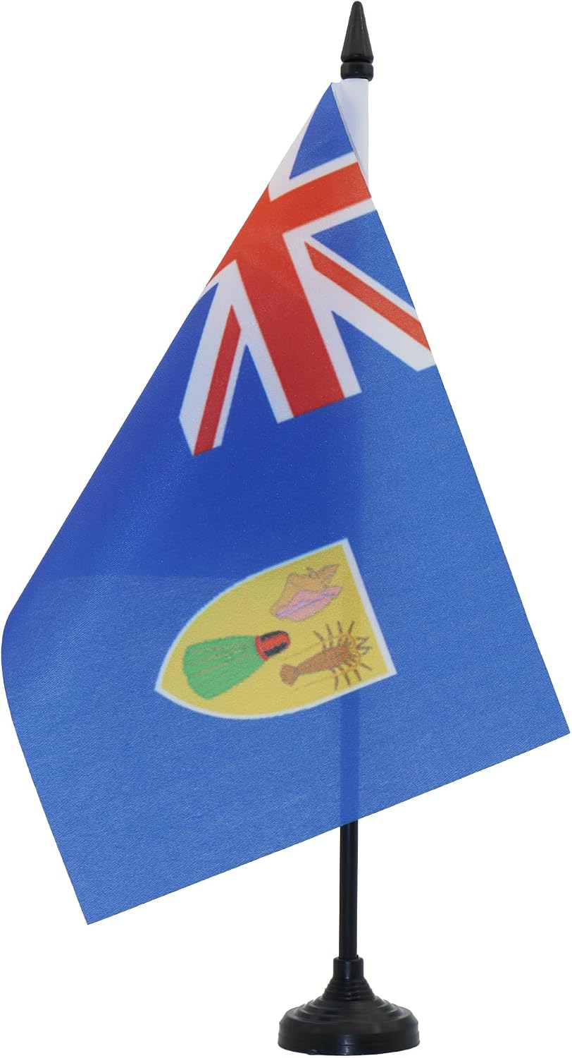 AZ FLAG Nicaragua Table Flag 4x6 in 100D Polyester Plastic Base | Indoor use Nicaraguan 15x10 cm desk flag stitched finish with reinforced edges with plastic pole