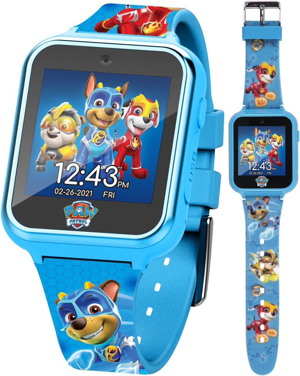 Accutime Paw Patrol Smart Watch with Camera for Kids and Toddlers - Interactive Smartwatch for Boys & Girls Featuring Games, Voice Recorder
