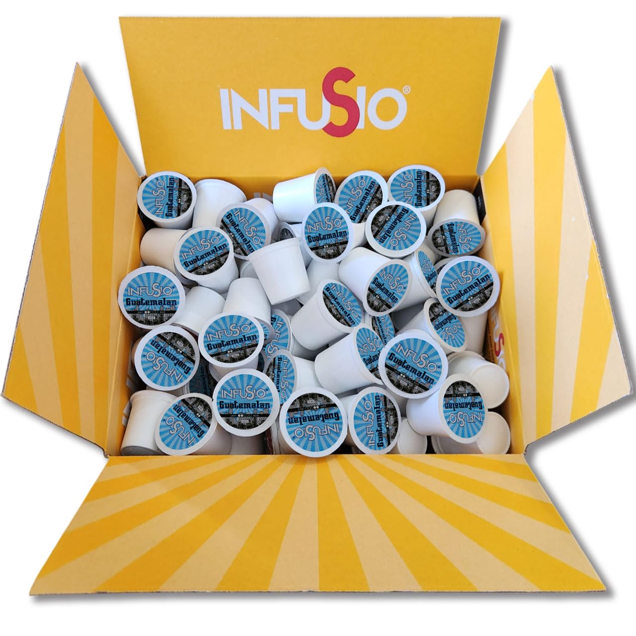 InfuSio Coffee Pods World Origins Variety Pack – 96 Count, 12 Blends Inspired by Colombia, Ethiopia, Kenya, Costa Rica & More, Medium & Dark Roast, Low Acid, Keurig Compatible