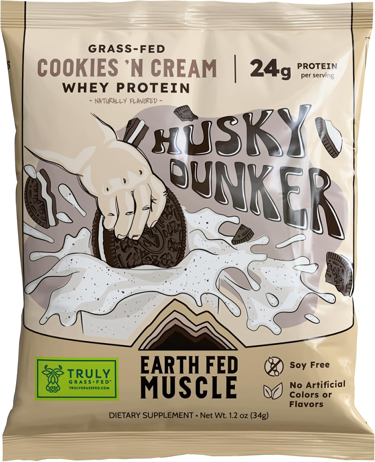 Earth Fed Muscle Whey Back Vanilla Irish Grass Fed Whey Protein Isolate | 25g protein per scoop, Third-Party Certified. Smooth vanilla, zero artificial sweeteners. Cold-processed in Ireland.