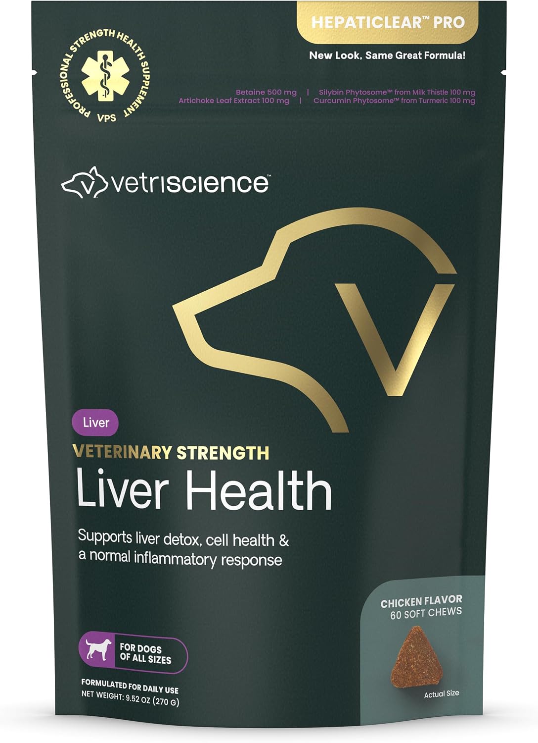 VetriScience Veterinary Strength Liver Health Chews - Canine Liver Care Supplement for Detox Support - Dog Supplement - Supports Immune System - No