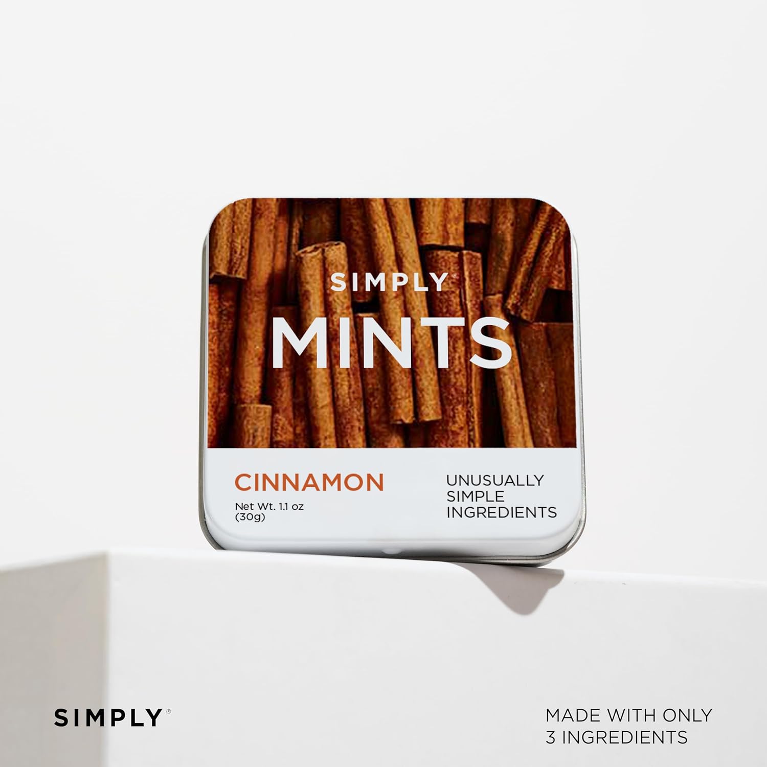 SIMPLY MINTS Natural Peppermint Breath Mints, 6 Pack (180 Pieces), Made With Real Peppermint Oil | Aspartame-Free, Sorbitol-Free, Xylitol-Free, Vegan, Kosher, Non-GMO