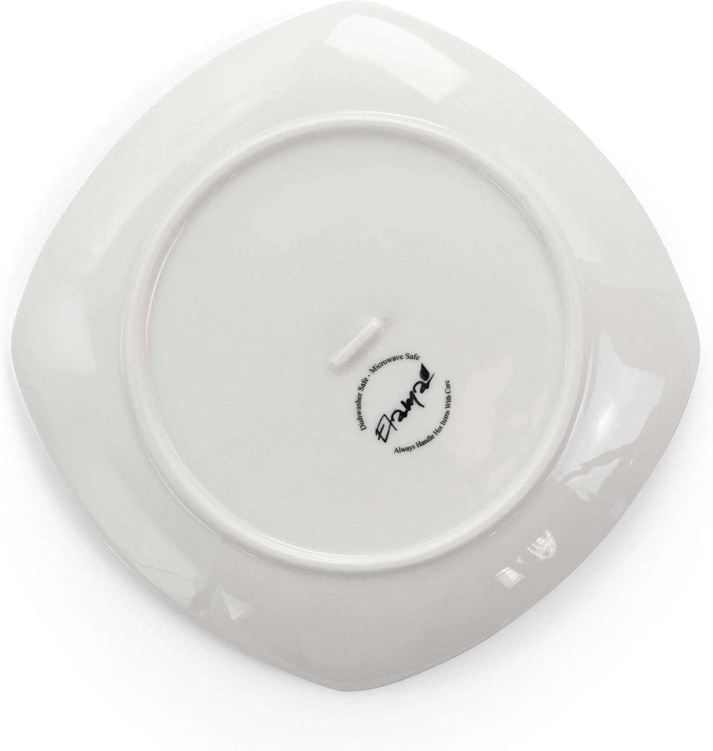 Elama Cara 16 Piece Round Porcelain Dinnerware Set in White