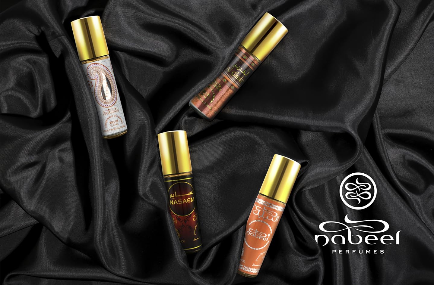 Nabeel Perfumes Roll On-Concentrated Perfume Oil 6ml (0.2 oz) | Heritage Collection | Free from Alcohol | by Nabeel Perfumes (6 Pack, Nasaem Roll On)