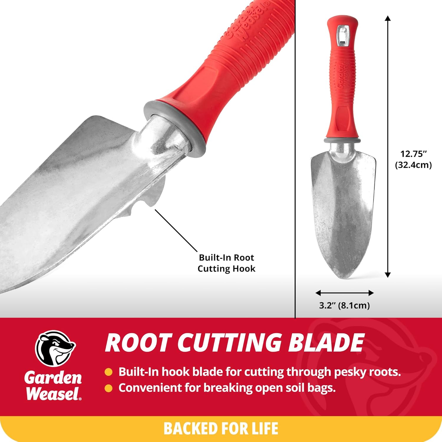 Garden Weasel Multi-Use Transplanter Trowel for Digging Planting Weeding
