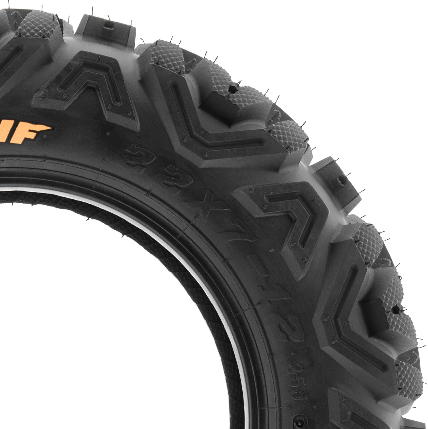 SunF ATV Tires 25x10-12 UTV Tire 25x10x12 All Terrain Off-Road Mud Tires, 6 Ply Tubeless