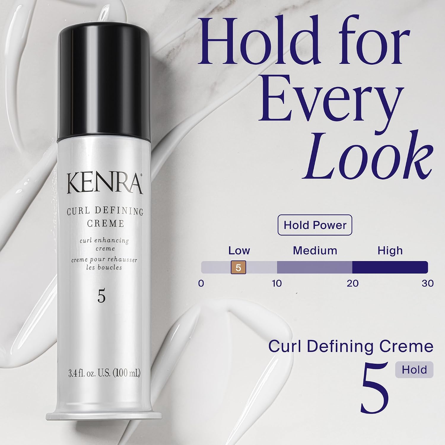 Kenra Curl Defining Crème 5 | Texture Enhancing Styler | Tames Frizz & Flyaways | Refines and Seperates Curls & Waves | Helps Resist Humidity | Medium To Coarse Hair