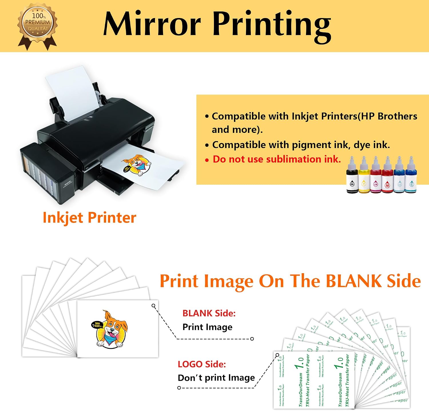 TransOurDream Heat Transfer Paper for T Shirts (20 Sheets