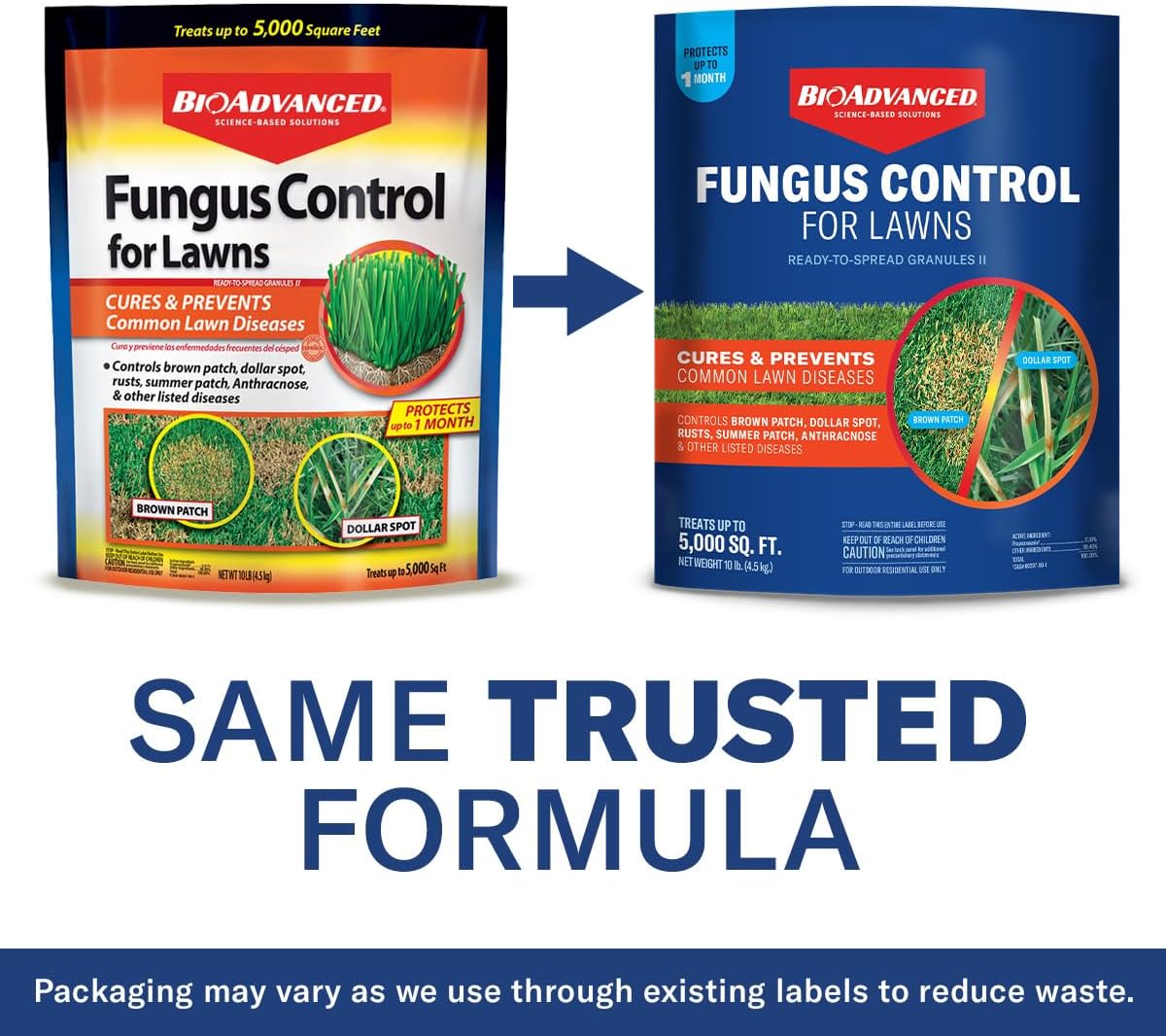 BioAdvanced Fungus Control for Lawns, Granules, 10 lb, Fungicide for Lawns | Cures and Prevents Lawn Diseases - Up to 1 Month Protection - Covers 5