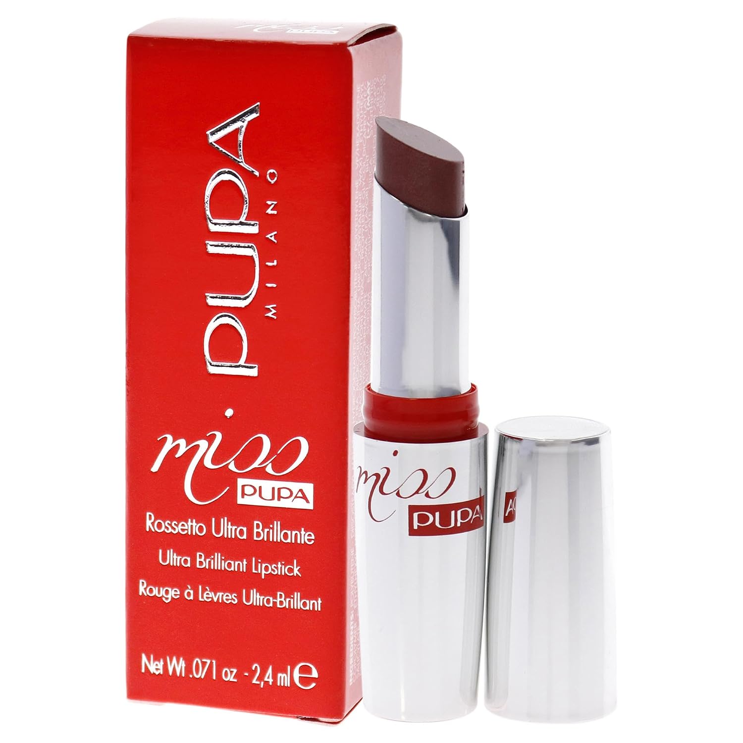Pupa Milano Miss Pupa Ultra Brilliant Lipstick - 102 Candy Nude for Women - 0.071 oz Lipstick