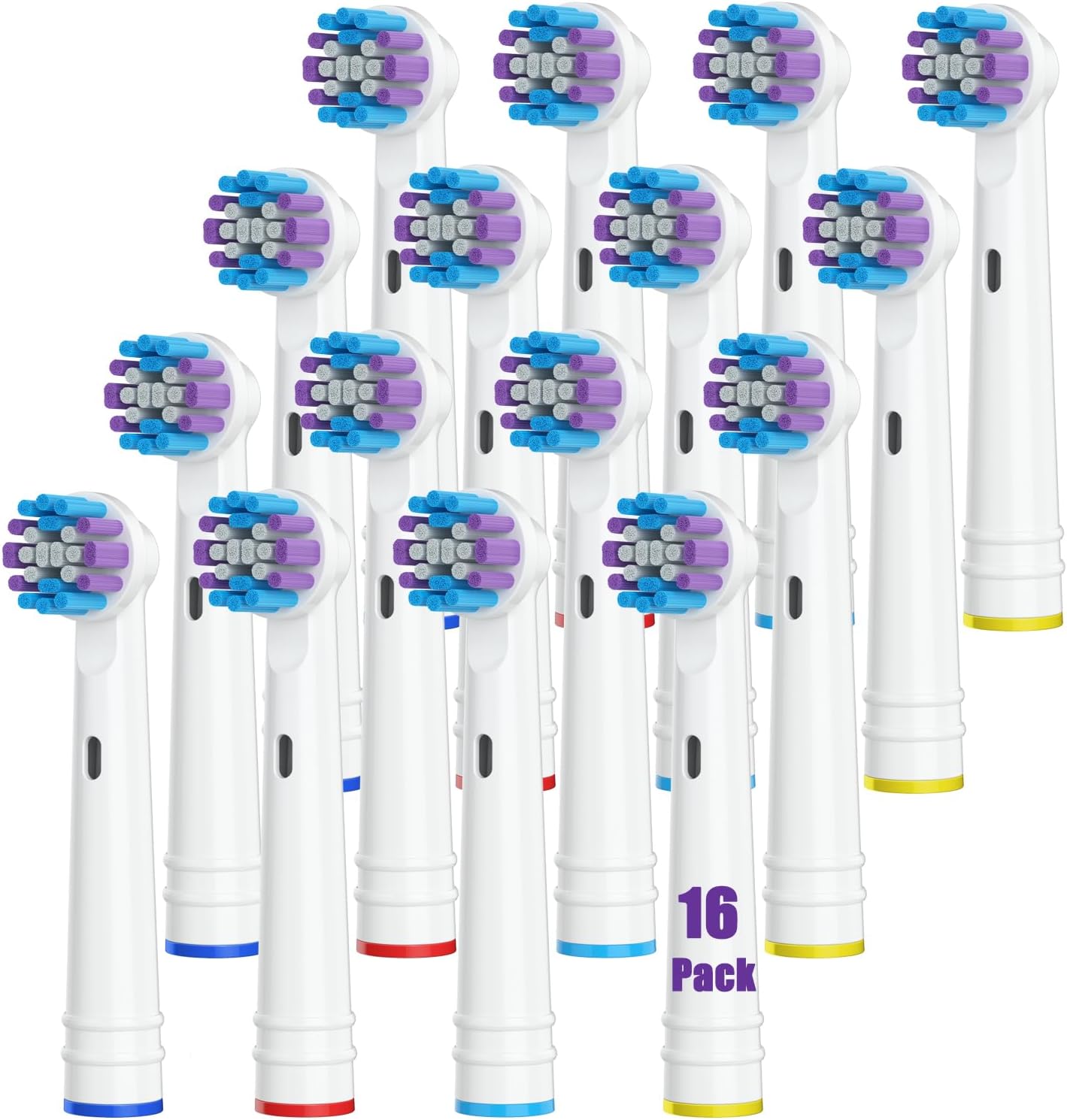Replacement Toothbrush Heads for Oral-B, 4 Pack Replacement Heads Compatible with Oral B Braun Electric Toothbrush, 1 Count (Pack of 4)
