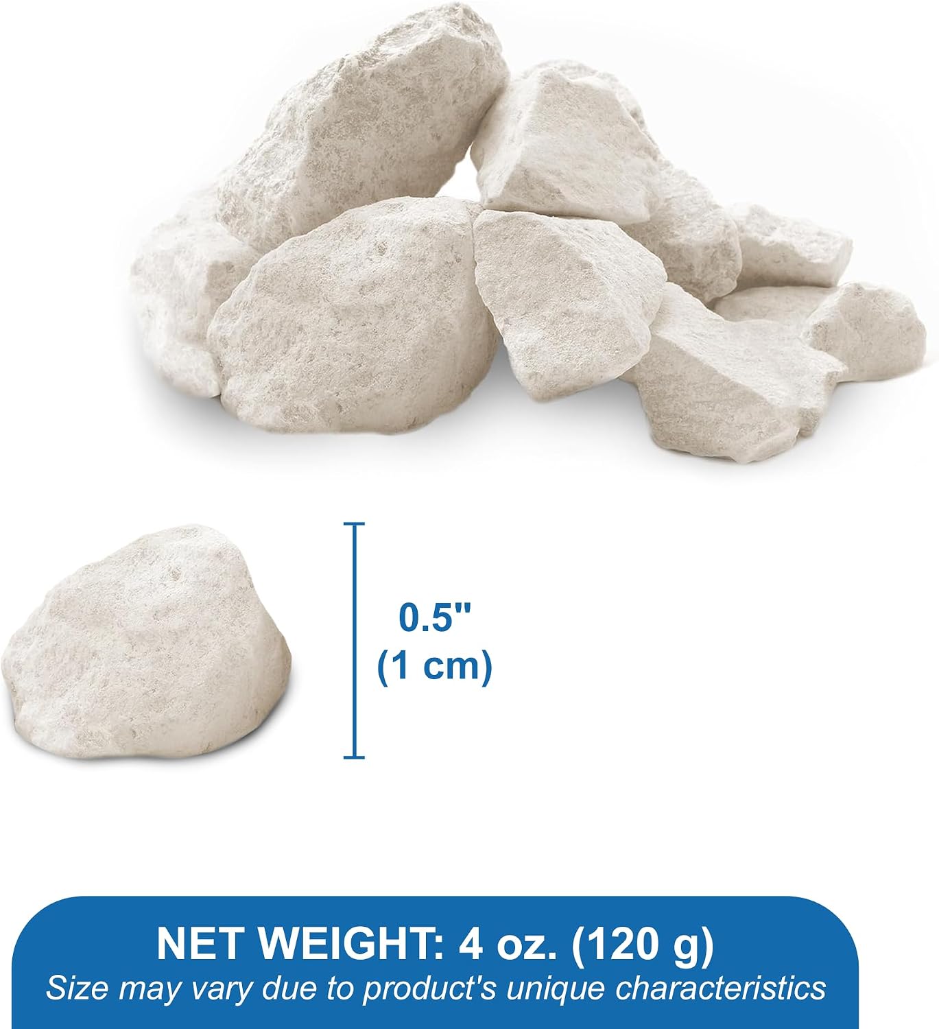 SunGrow Shrimp Rocks, Calcium, Magnesium Rocks for Crayfish, Hermit Crab, Snails, Crustacean Care, Aquarium Decor for Crystal Red, Amano and Ghost Shrimps, Nano Tank Accessories, Fish Tank Supplies
