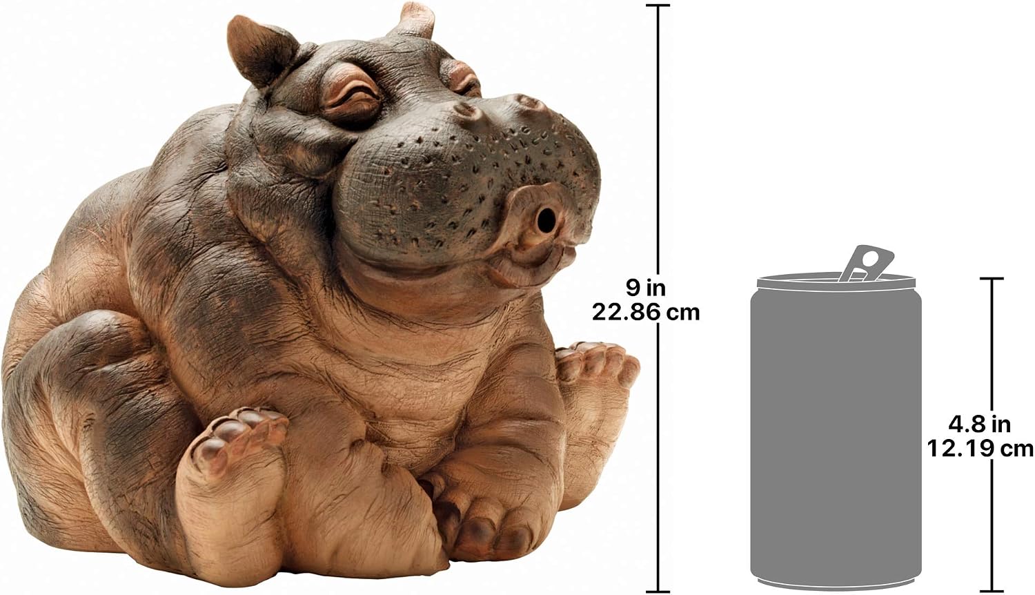 Design Toscano Hanna, the Hippo Spitter Piped Statue