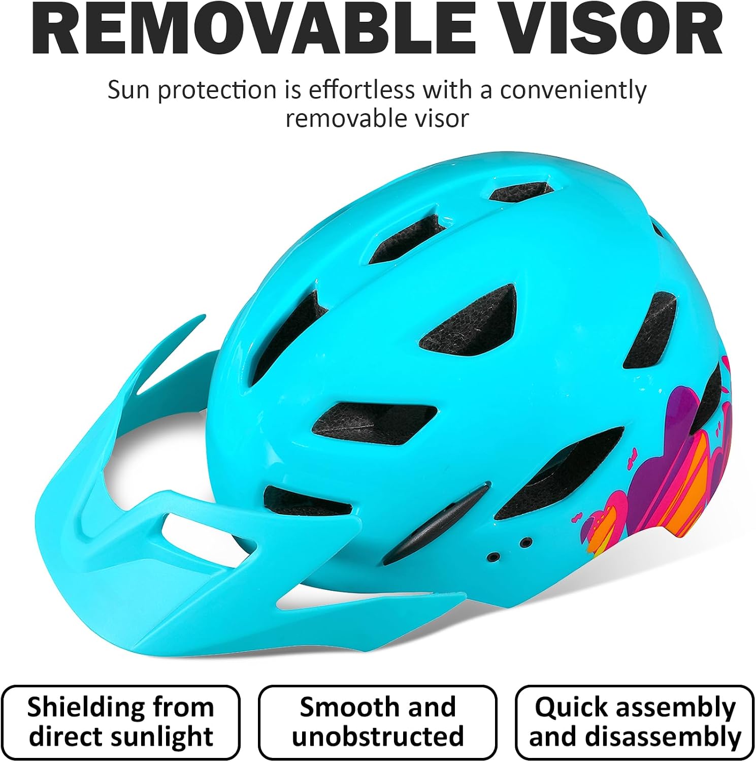 Kids Bike Helmet, Toddler Youth Helmet for Boys Girls, Ages 3-5, 5-8, 8-14
