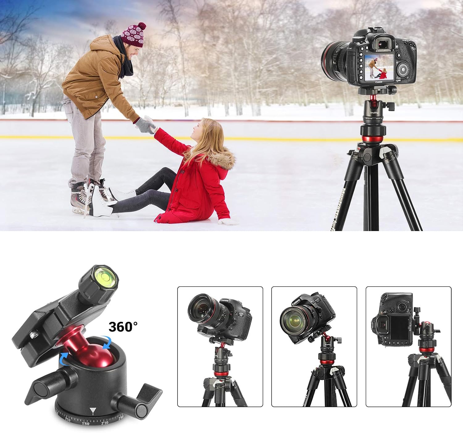 SmallRig Mini Ball Head with 360° Panoramic & Quick Release Plate - BUT2665