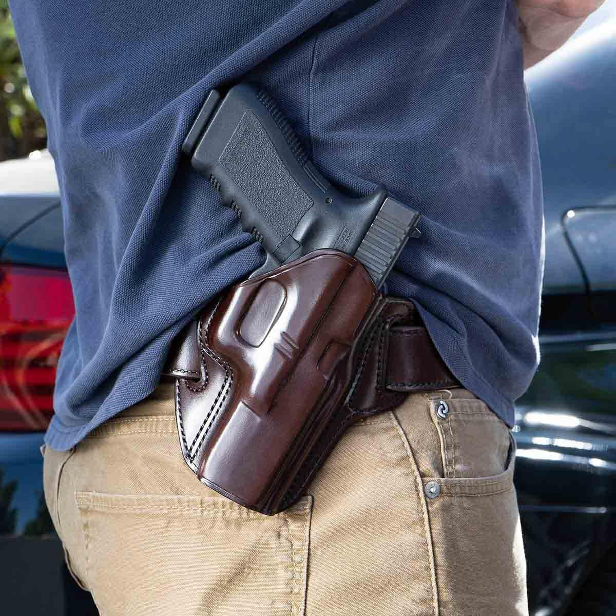 Galco Concealable Leather Belt Holster, SIG Sauer P226/SIG Sauer P220/SIG Sauer P227/Canik CON248H