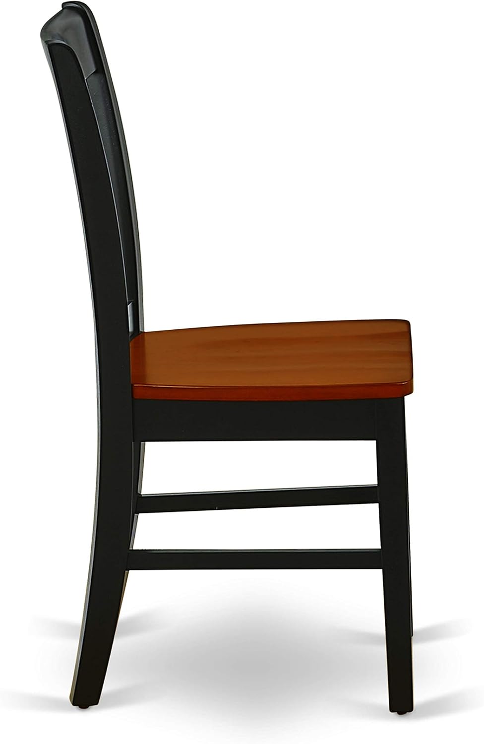 East West Furniture NFC-MAH-W Norfolk Dining Room Chairs - Slat Back Solid Wood Seat Chairs, Set of 2, Mahogany