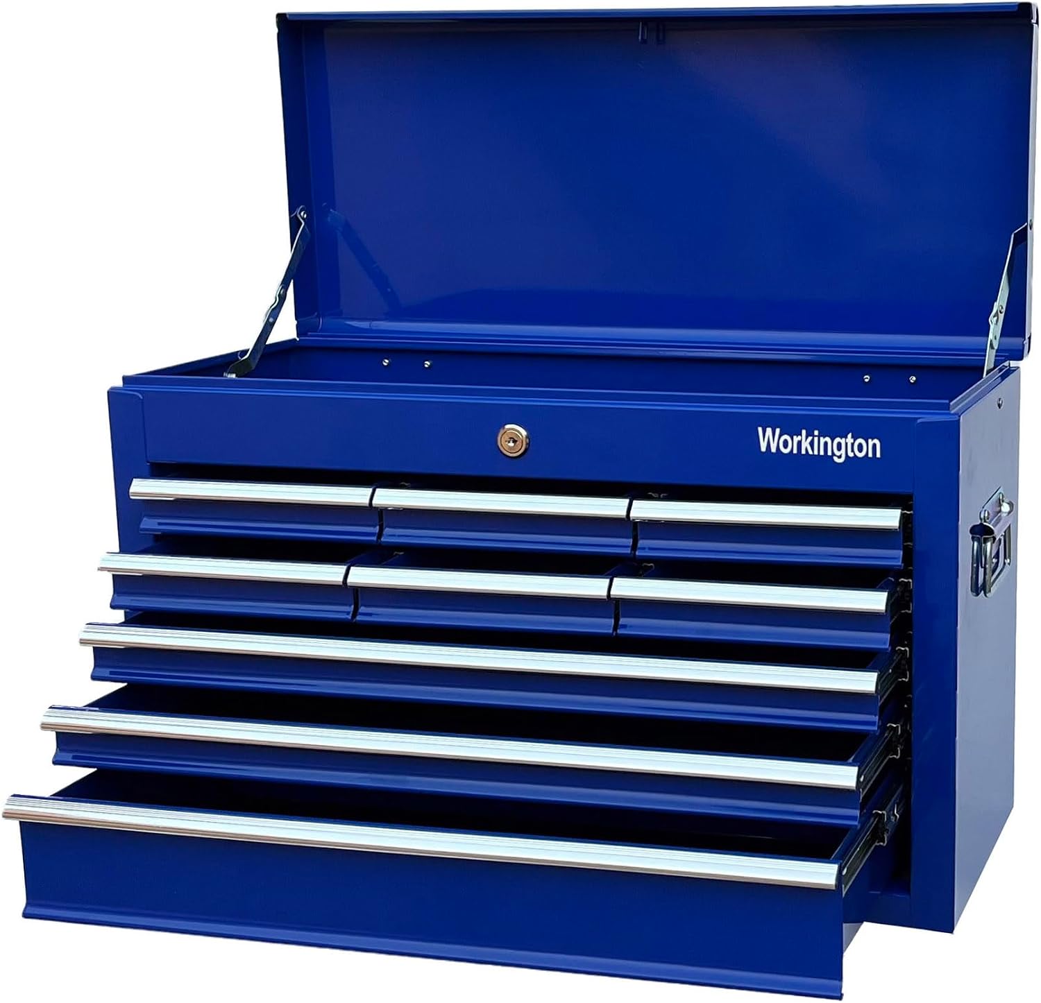 Workington Portable Metal Tool Chest with 9 Drawers, 24" 9-Drawer Tool Chest Cabinet with Ball Bearing Drawer Slides