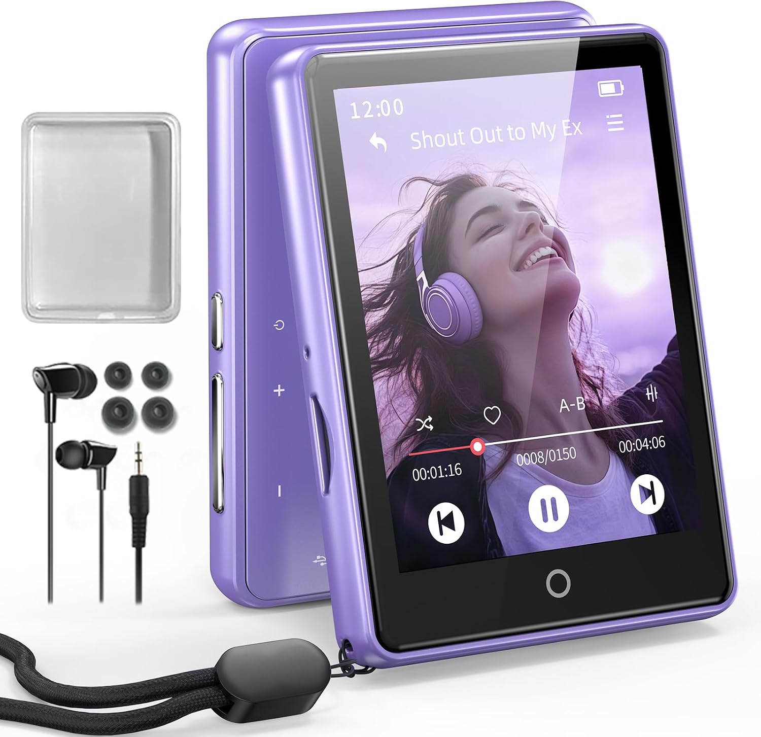 32GB MP3 Player with Bluetooth 5.3 Auto Reconnect, Zinc Alloy Frame | Built-in Speaker & White Noise, 2.8" Touchscreen, 48H Battery, Resume Playback