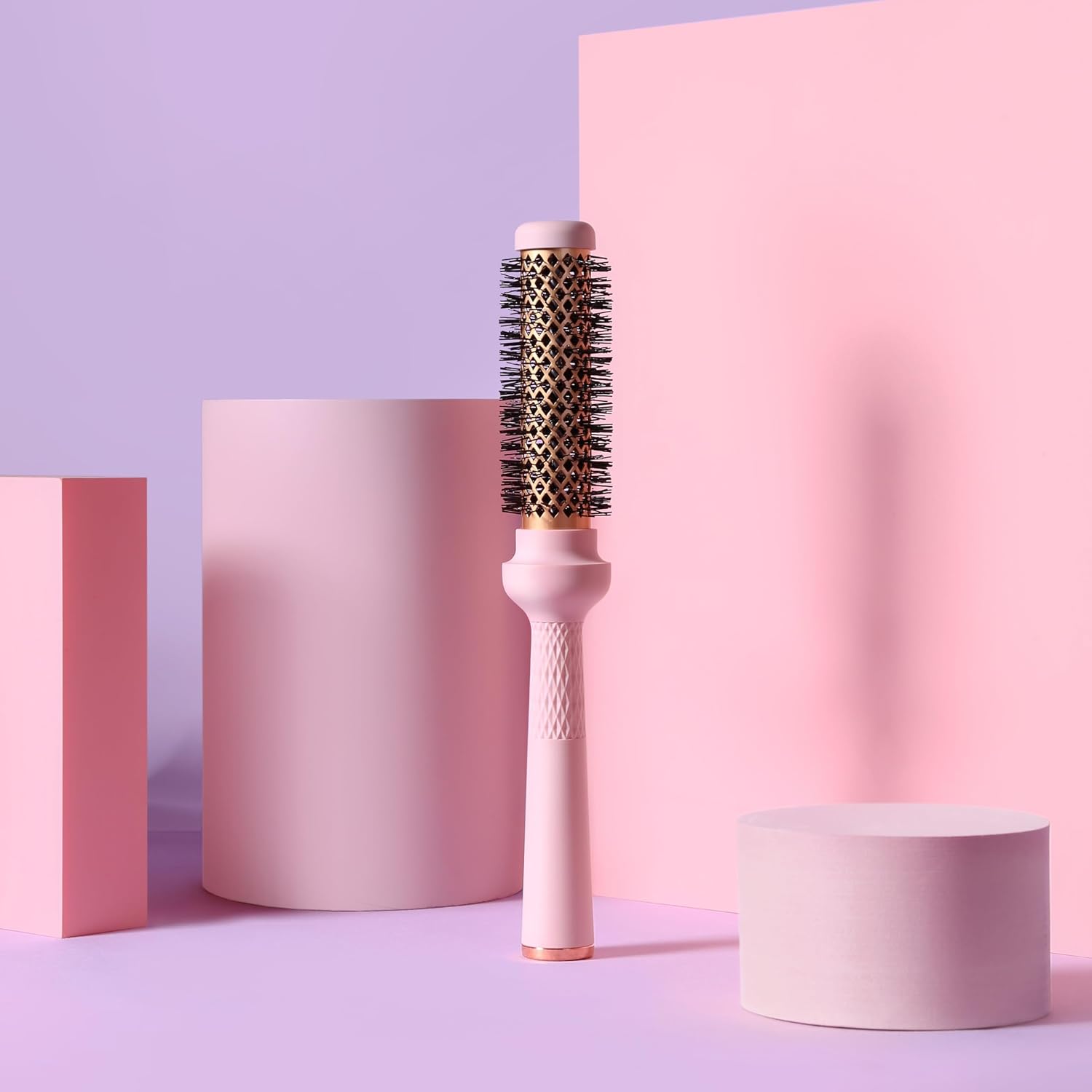 Magic Curling Round Brush (1 Inch) - Non-electronic, Self-Standing Round Brush, Great Blowout, Ceramic Coated Barrel, Quick Styling