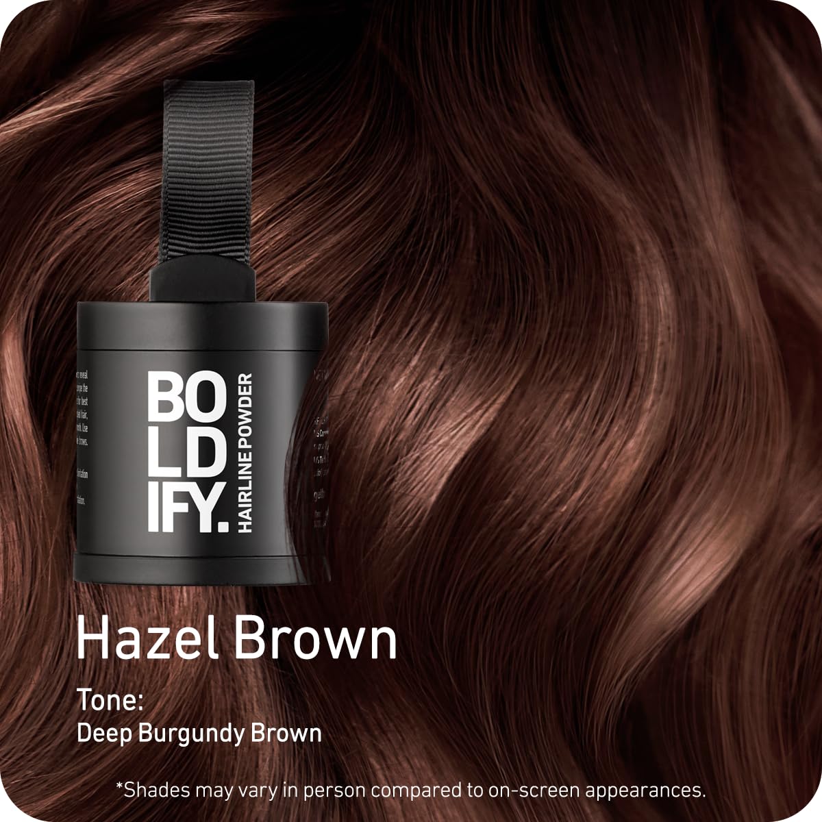 Boldify Hairline Powder, Root Touch Up Hair Color Dark Brown 4g