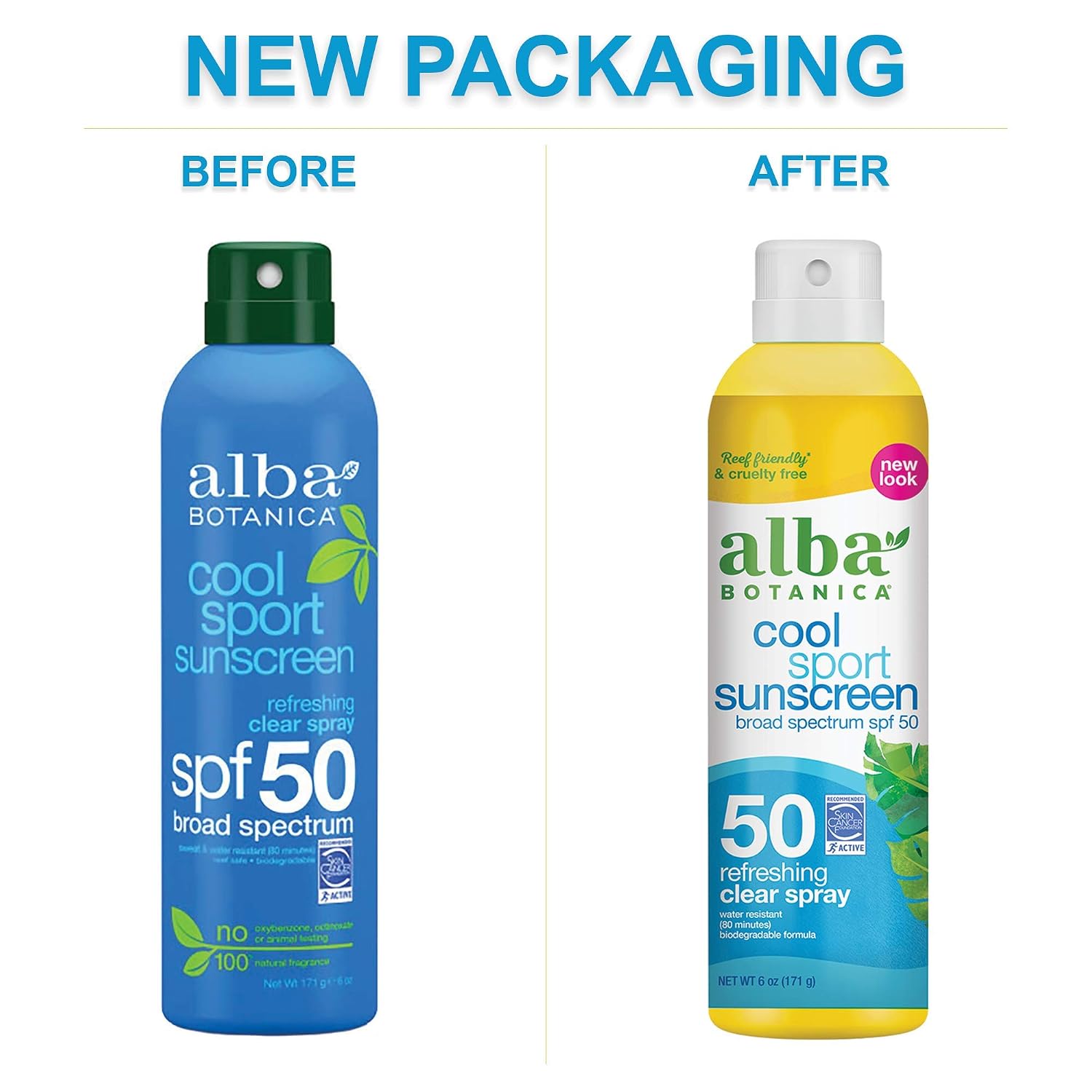 Alba Botanica Cool Sport Refreshing Clear Spray Sunscreen SPF 50.