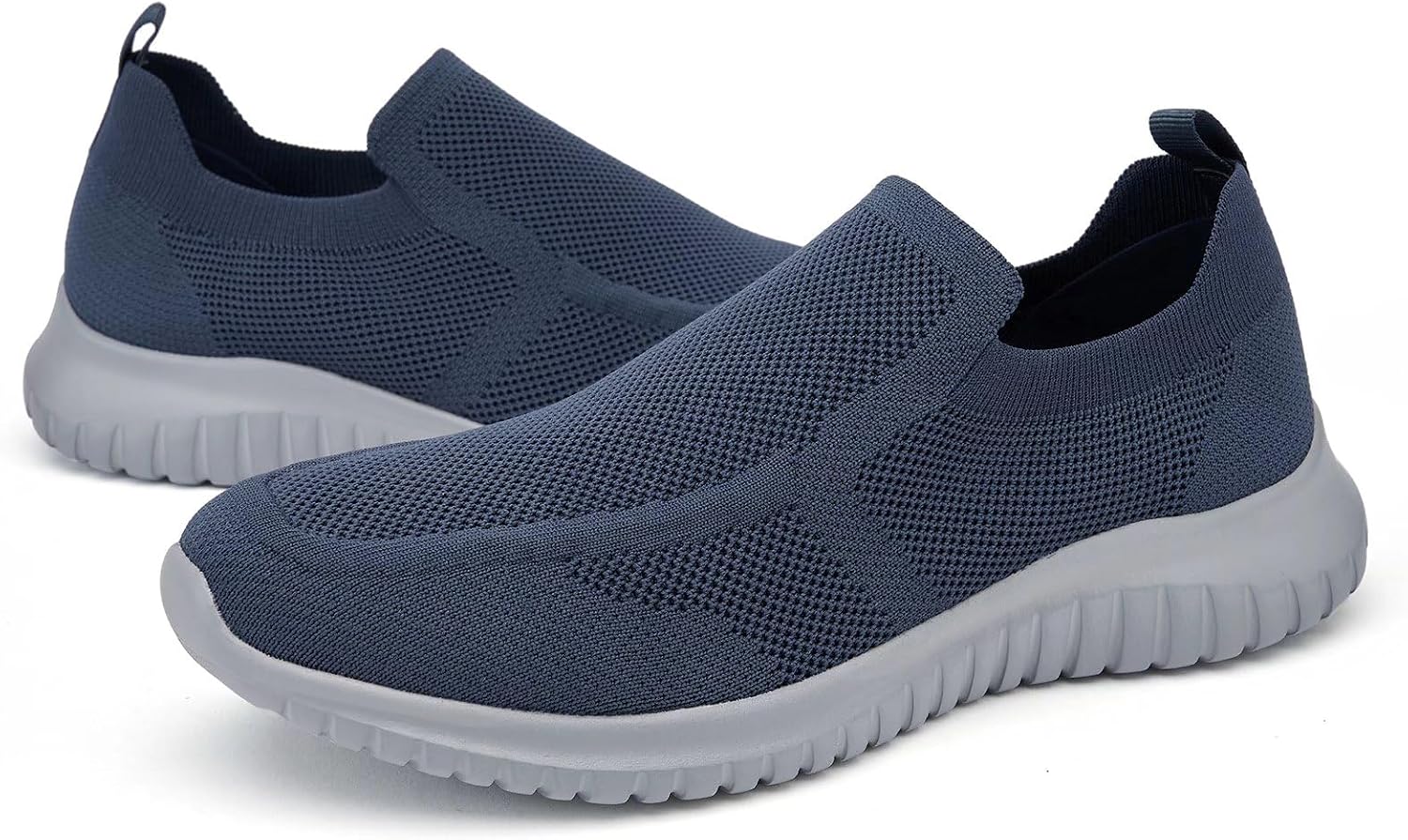 konhill Mens Slip-On Knit Walking Sneakers