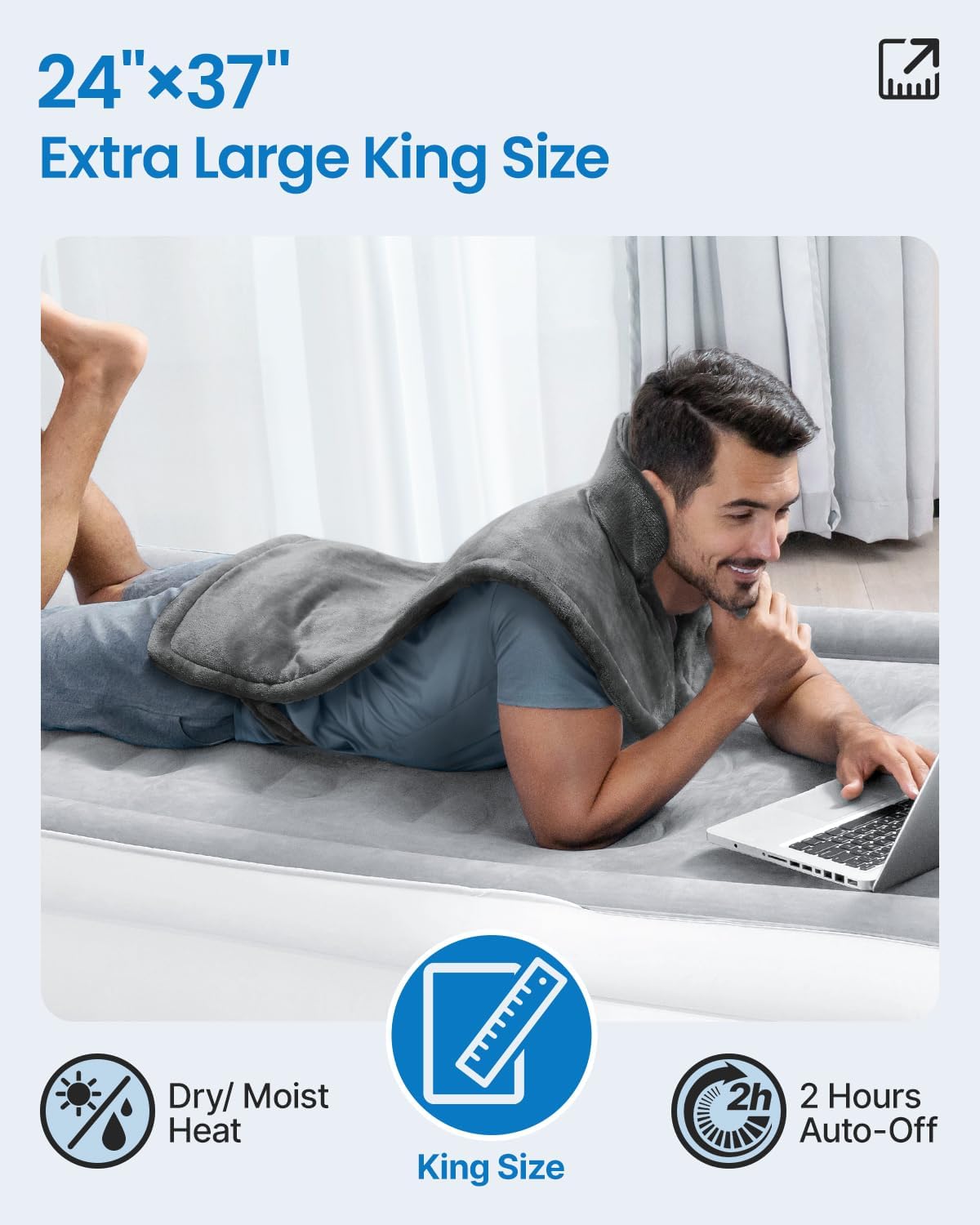 RENPHO Heating Pad for Back, Gift for Women & Men, FSA Eligible HSA