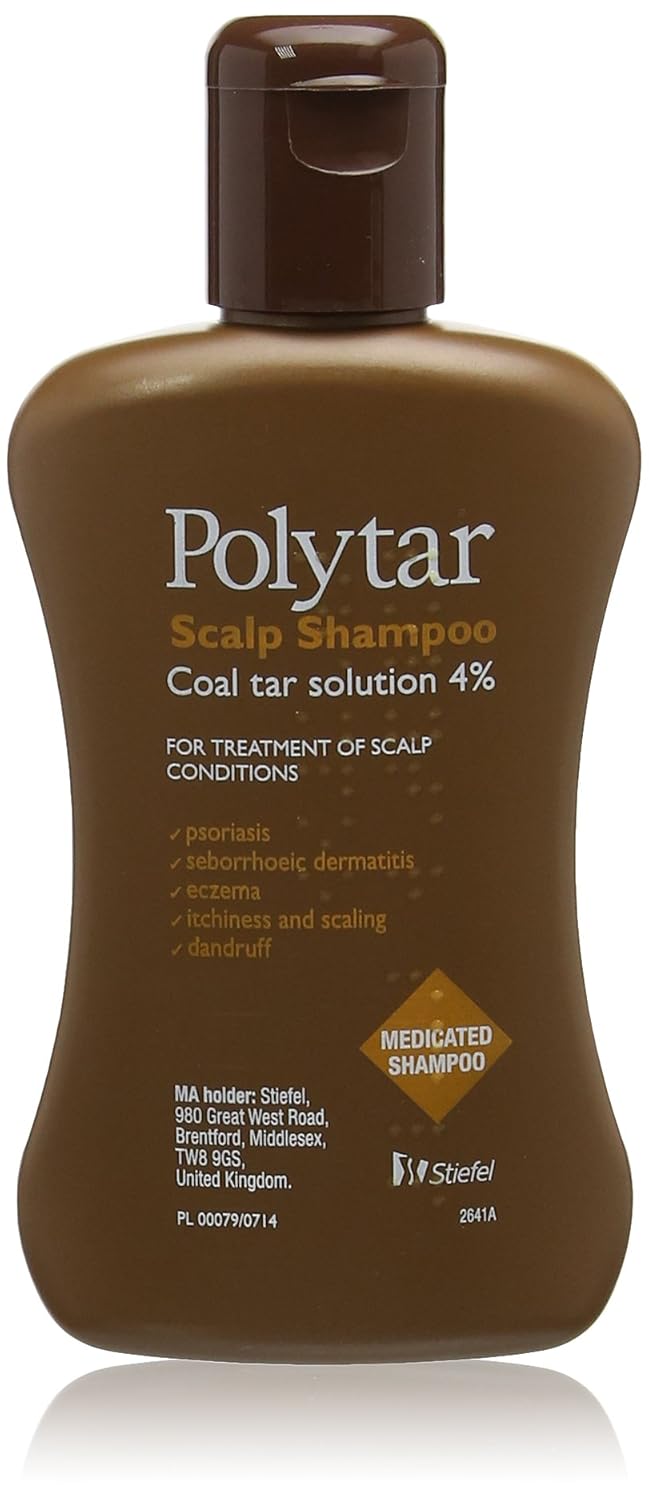 Polytar Liquid Concentrated Antiseptic Tar Medicated Scalp Cleanser Shampoo 150 Ml (Pack Of 2)