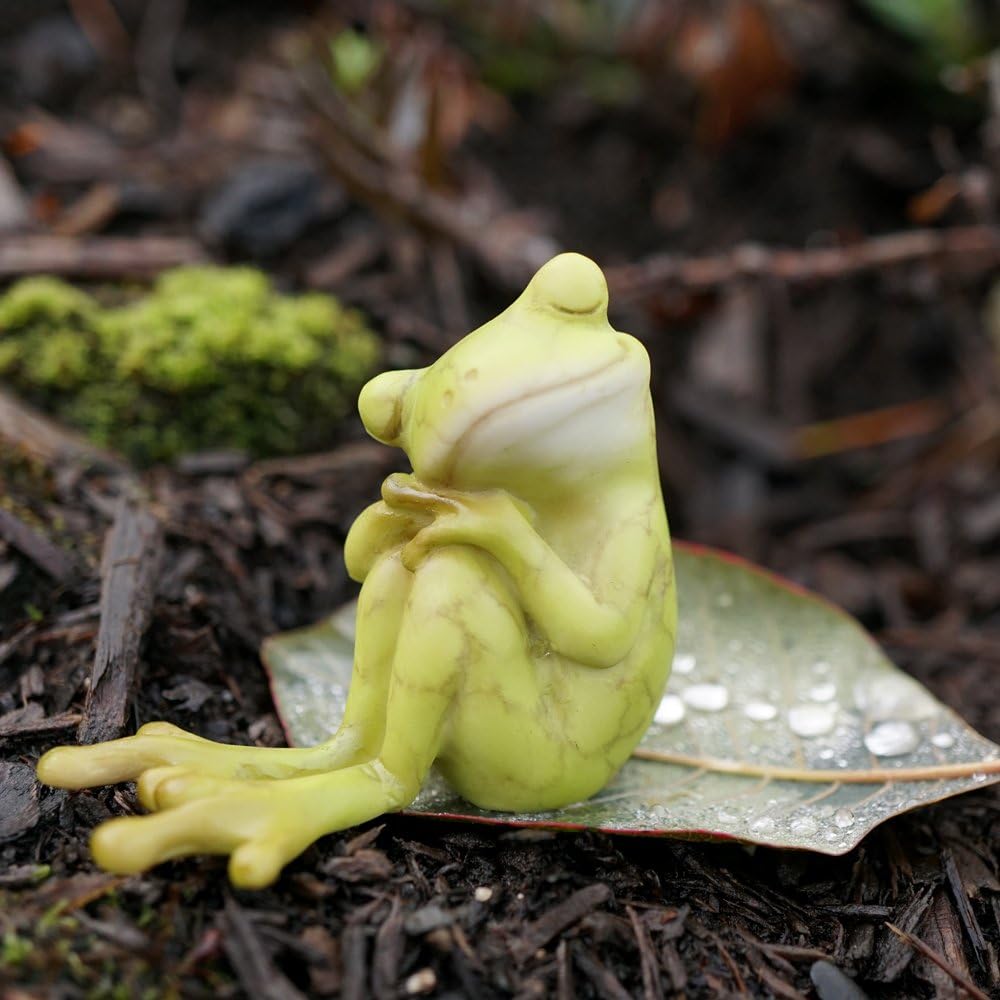 Top Collection Miniature Fairy Garden and Terrarium Statue, Mini Dragon, Green