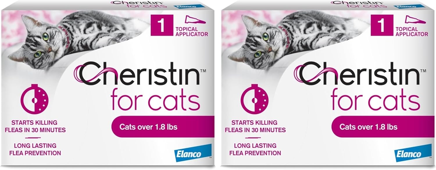 Cheristin Flea Treatment & Prevention for Cats | Fast acting topical flea treatment for cats over 1.8 lbs | 1 Count