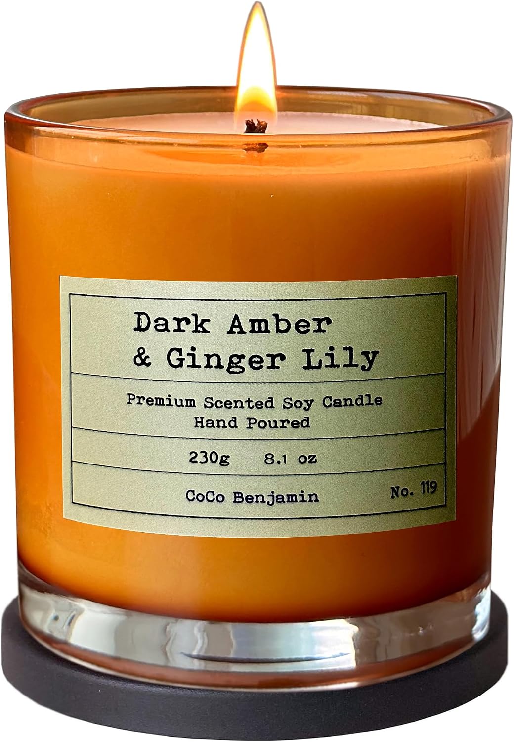 100% Natural Soy Wax Candle by CoCo Benjamin - Highly Scented & Hand-Poured Luxury Candle ((Majestic Balsam Fir Trees) - Clean Burning Cotton Wick