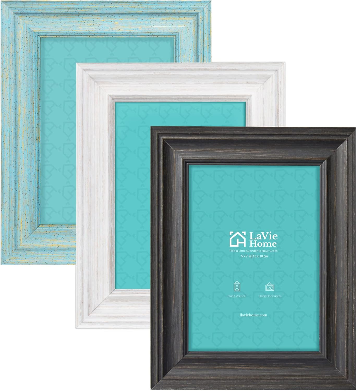 LaVie Home 8x8 Picture Frames (1 Pack, Gold) Square Photo Frame Set with High Definition Glass for Wall Mount & Table Top Display
