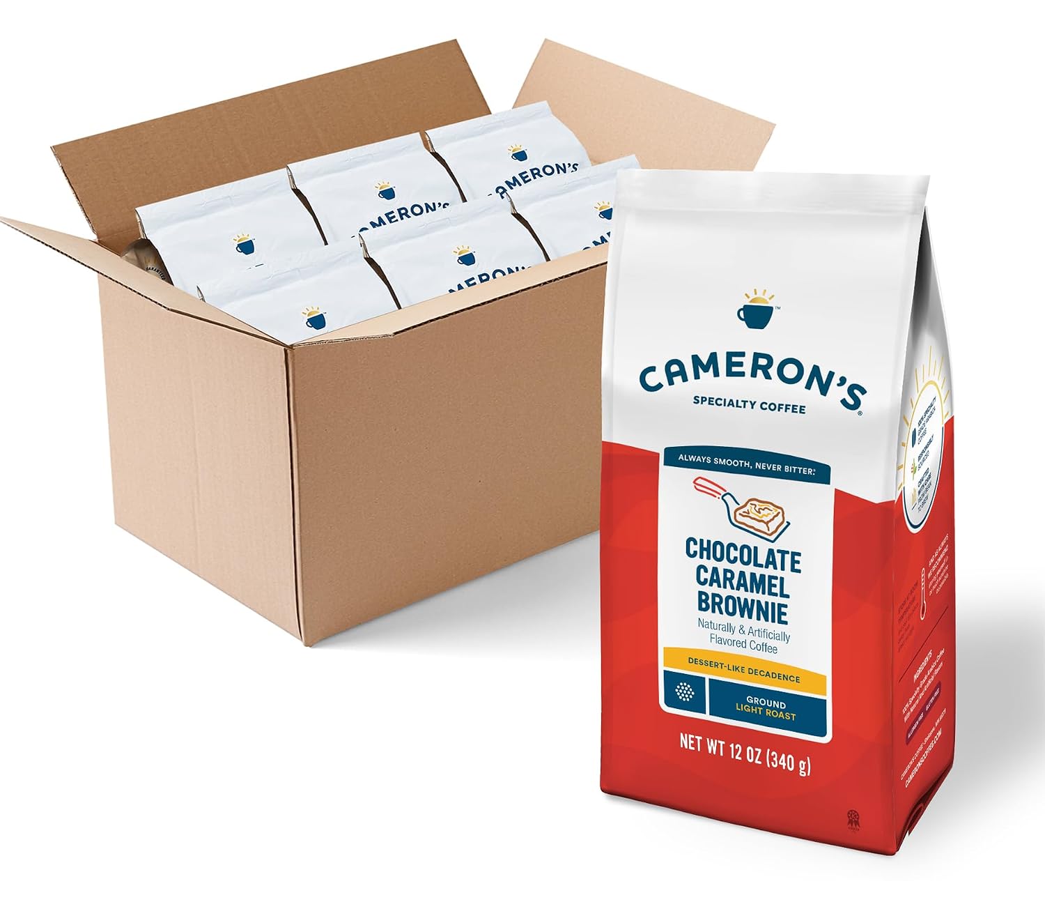 Cameron's Coffee Roasted Ground Coffee Bag, Flavored, Sea Salt Caramel, 32 Ounce