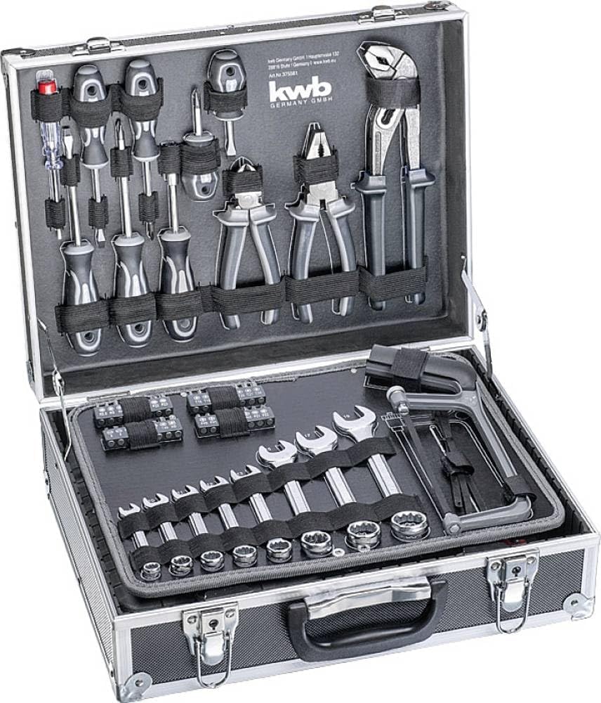 KWB Einhell 49375561 Set of 199 Manual Tools in Aluminum Case