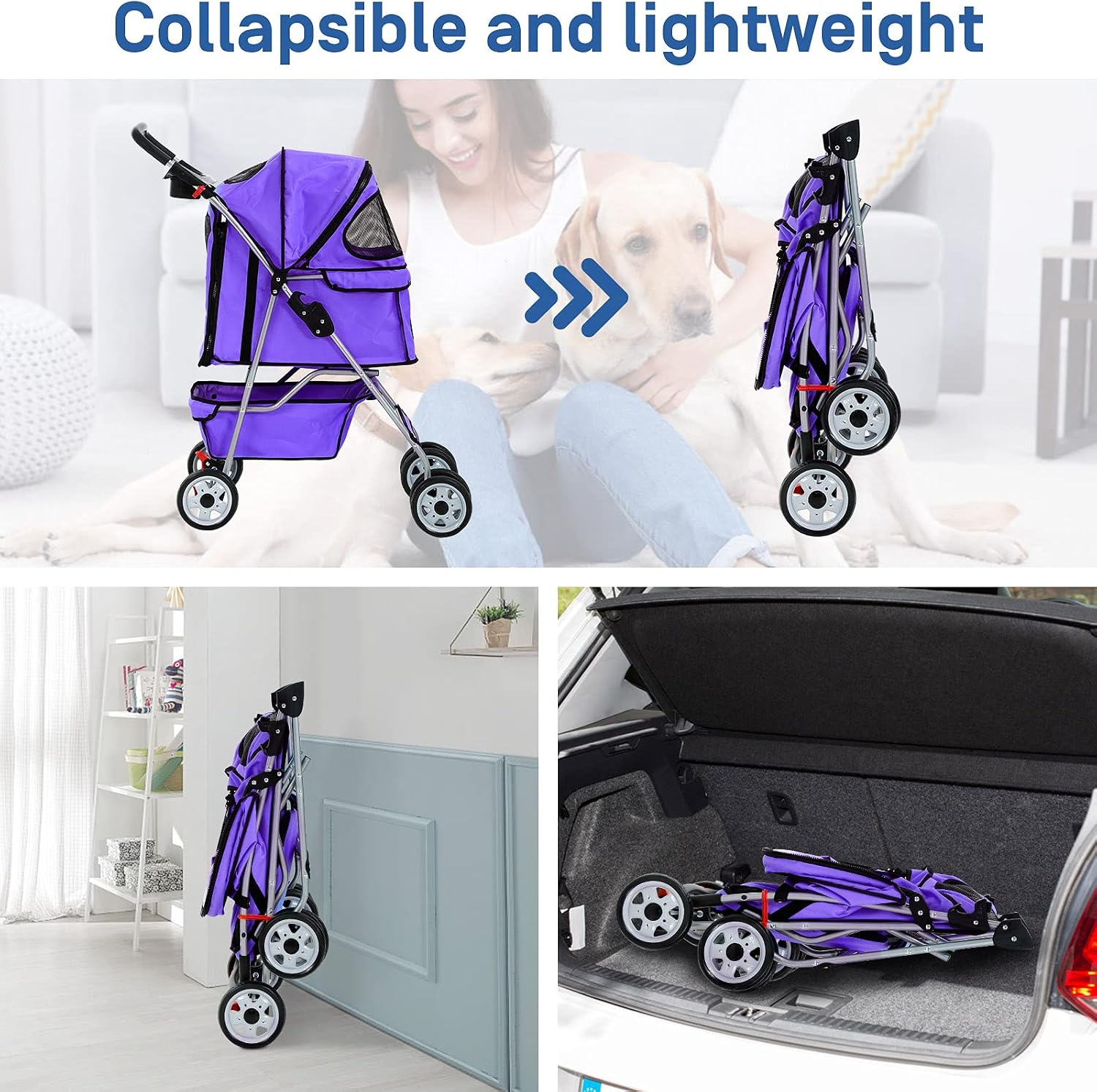 Best 4 Wheels Pet Stroller for Dog and Cat Stroller