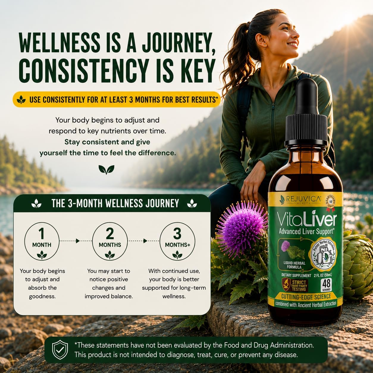 VitaLiver - Liver Health Supplement - Support Liver Cleanse & Detox - Liquid Delivery for Absorption - Milk Thistle, Artichoke, Chanca Piedra, Dandelion & More!