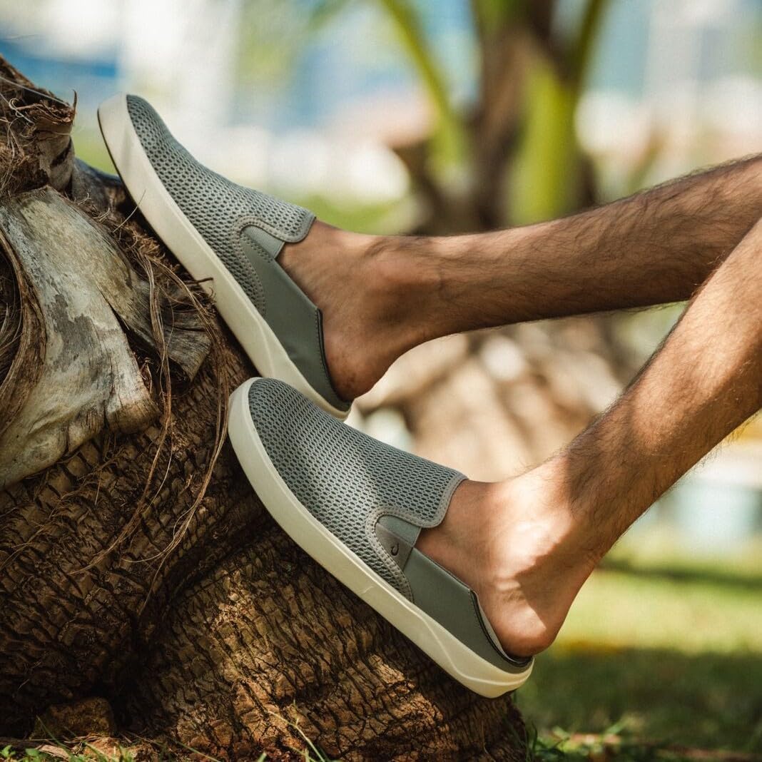 OluKai Lae'ahi Men's Slip On Shoes, Breathable Everyday Sneaker