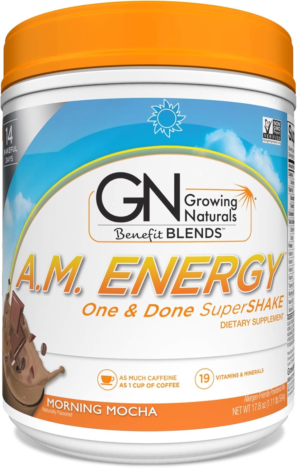 Growing Naturals Organic Rice Protein Powder - 15g Plant Protein, 2.8G BCAA - Low-Carb, Low-Sugar, Non-GMO - Vanilla Blast, 2 Pound (Pack of 1)