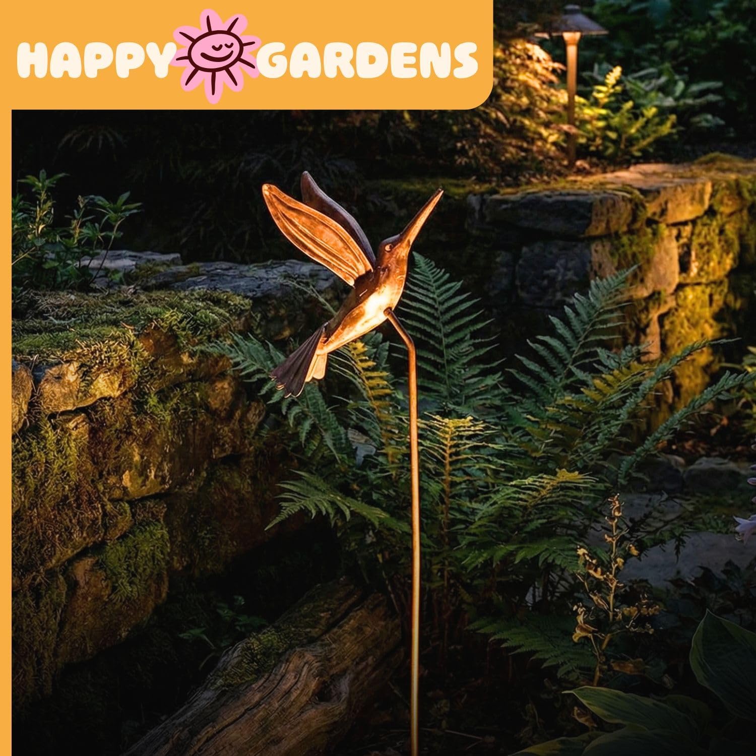 Flamed Copper Dragonfly Garden Ornament