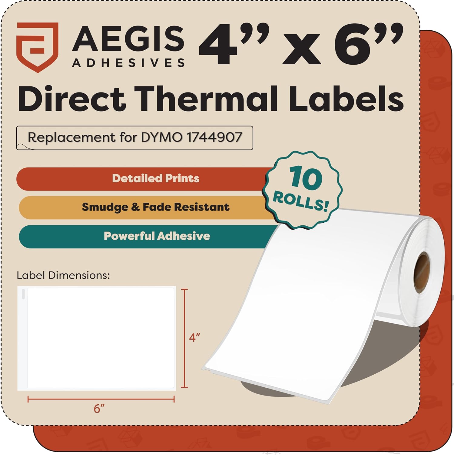 Replacement for DYMO 30256 (8 Rolls, 2400 Labels) 2 5/16" X 4" | Direct Thermal Shipping Labels - Compatible With LabelWriter 450, 450 Turbo, 4XL Printers (NOT 550, 5XL) - Aegis Adhesives