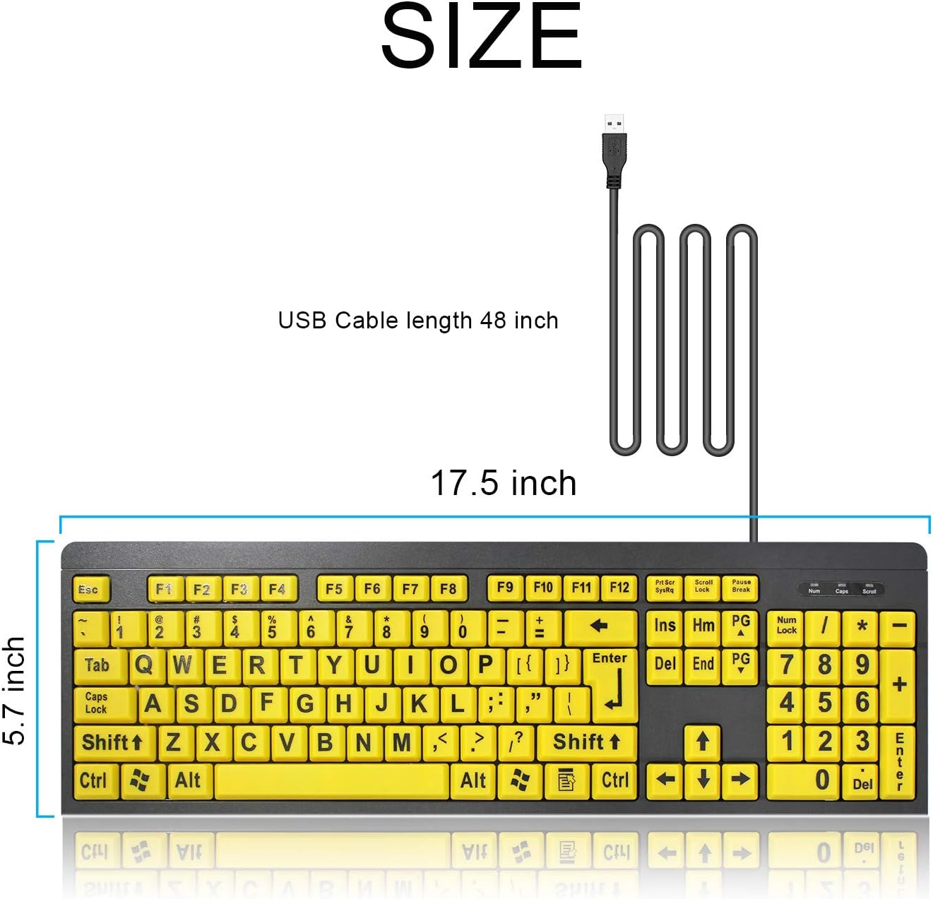 BOOGIIO Large Print Computer Keyboard