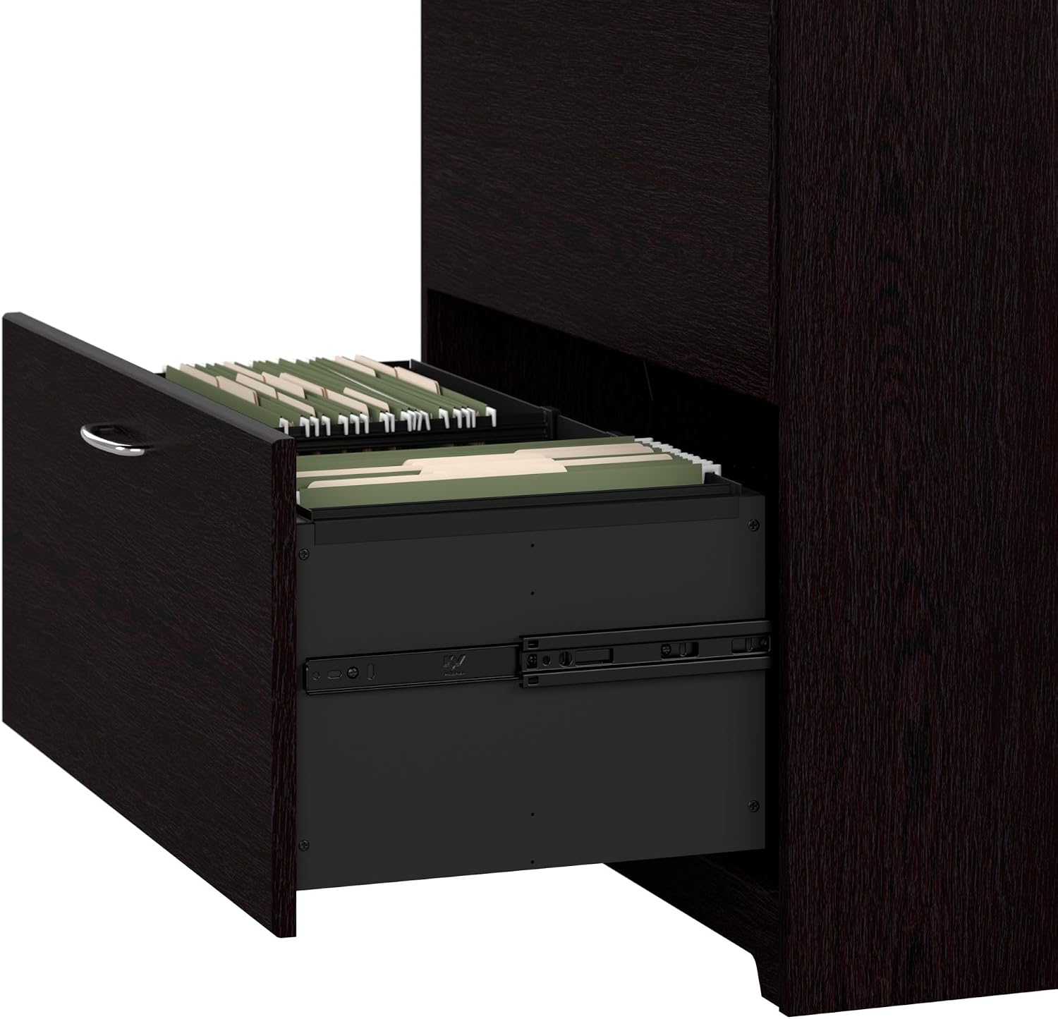 Bush Home Cabot 2 Drawer Lateral File Cabinet in Harvest Cherry, Home Office Chest for Letter, Legal, and A4-size Document Storage