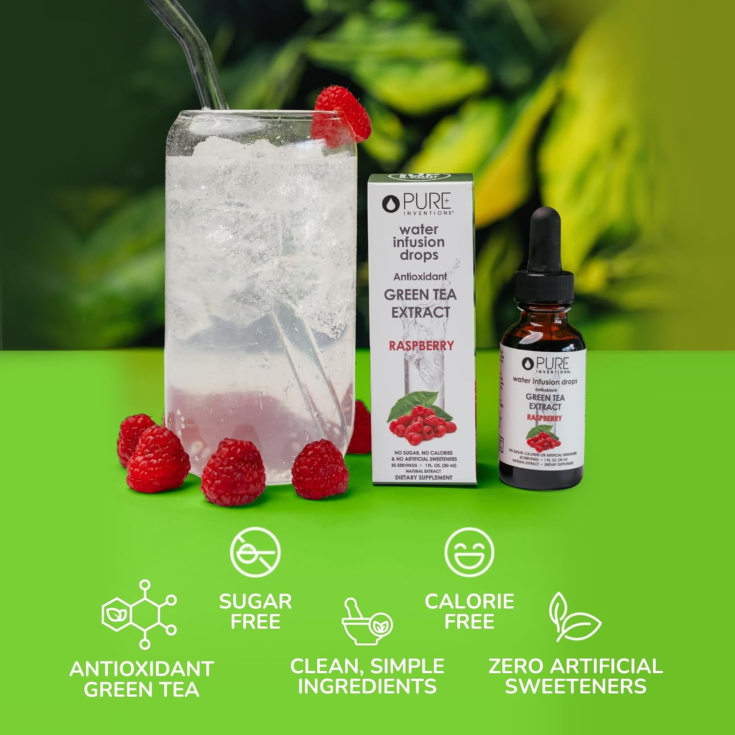 Pure Inventions Water Enhancer Drops - Refreshing and Delicious - Antioxidants, Electrolytes - No Sugar, Calories, or Artificial Sweeteners - Cranberry and Elderberry (60 Servings)
