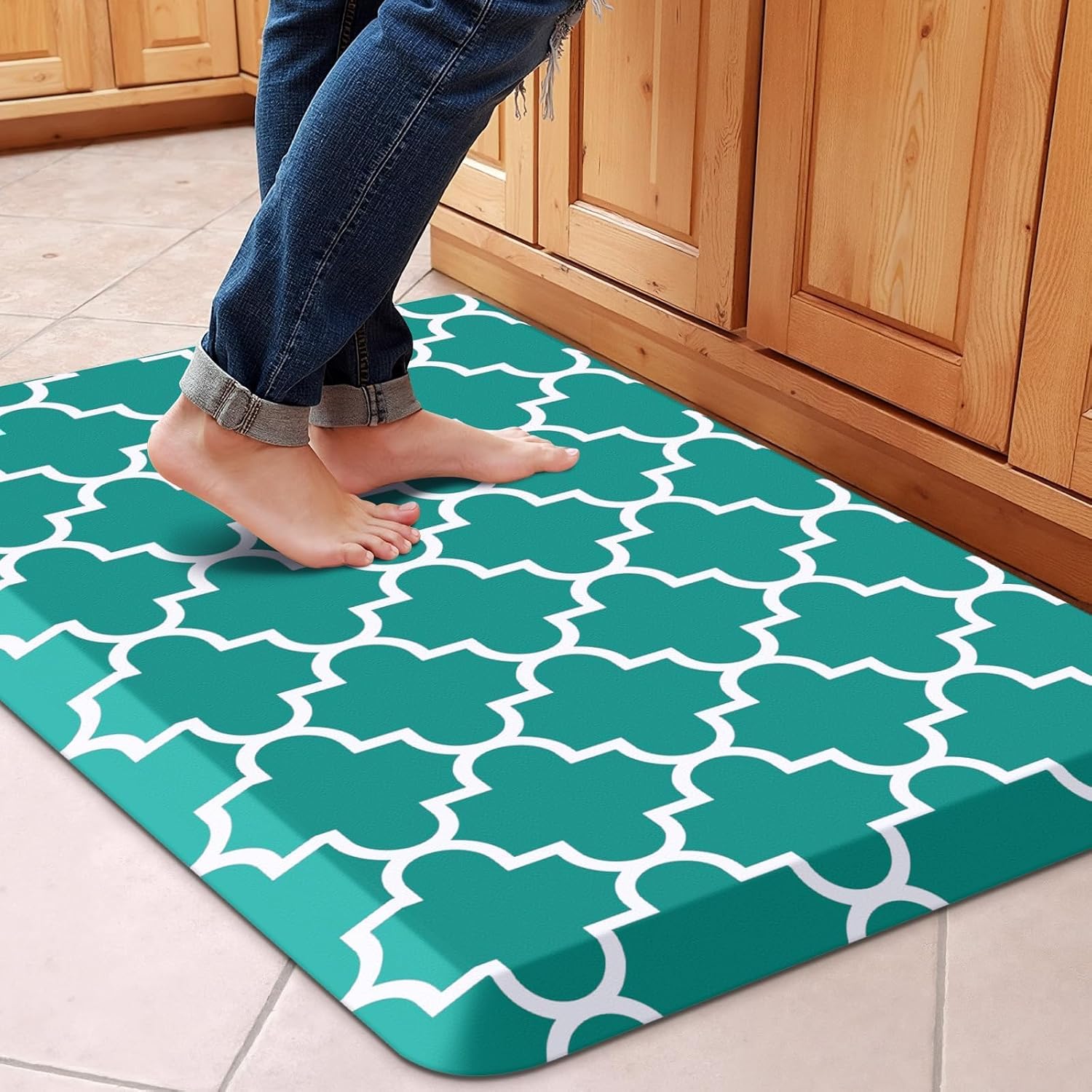 WISELIFE Kitchen Mats and Rugs Cushioned Anti-Fatigue, 17.3"x 60", Grey
