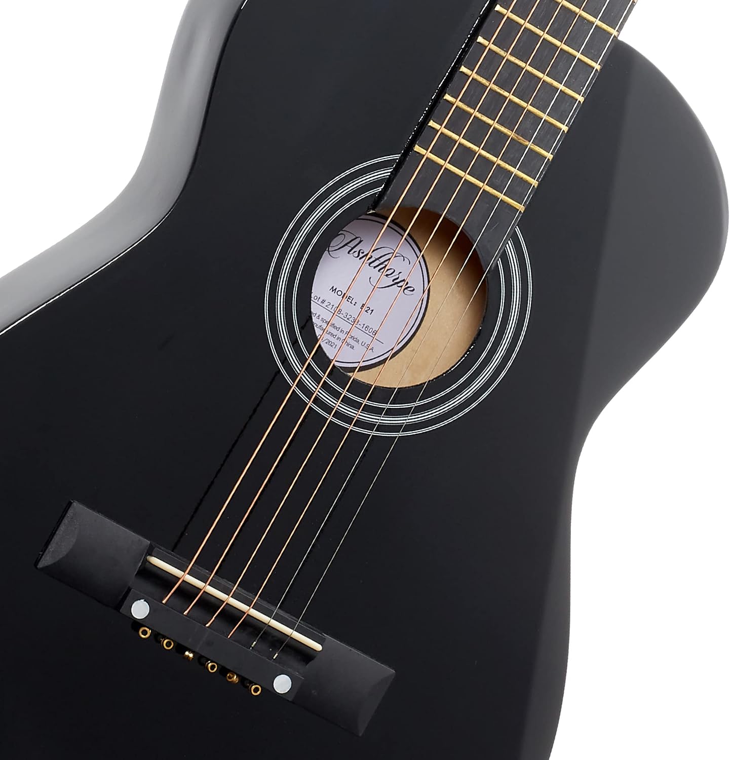 Ashthorpe 38-inch Beginner Acoustic Guitar (Red), Starter Kit with Gig Bag, Extra Strings, Strap, Picks, and Lessons