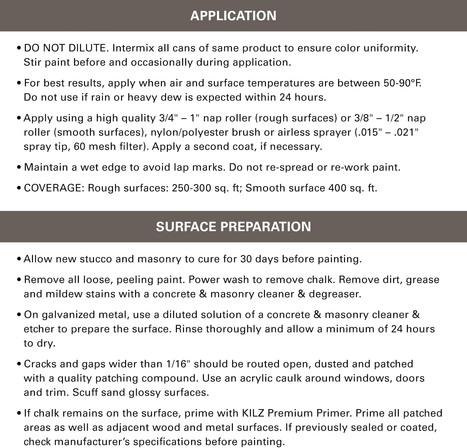 KILZ Self-Priming Masonry, Stucco and Brick Paint, GRAY, 1 Gallon