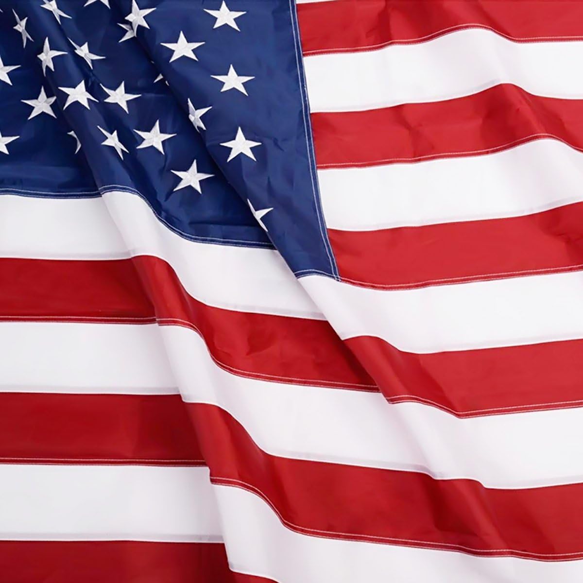 ANLEY EverStrong Series American Flag 6x10 Foot Heavy Duty - Embroidered Stars and Sewn Stripes - 4 Rows of Lock Stitching - US National Banner Flags with Brass Grommets 6 X 10 Ft